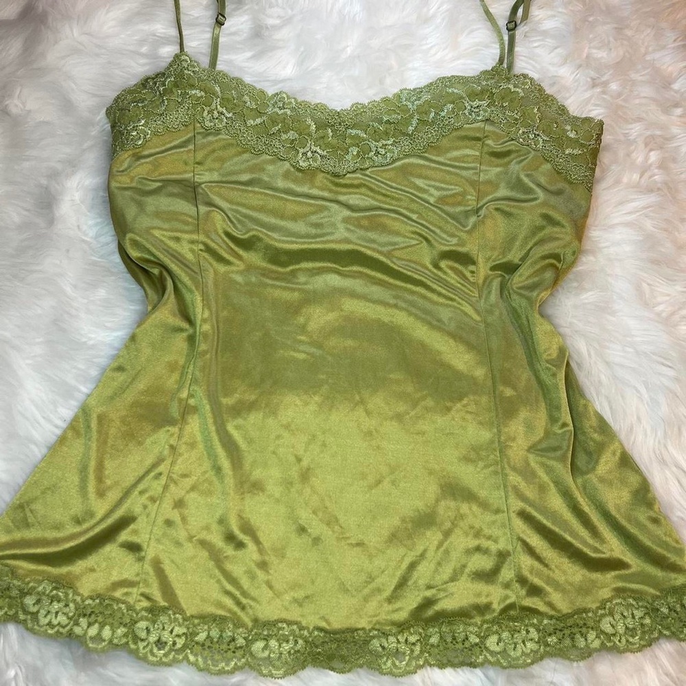 Green forest fairy lace cami
